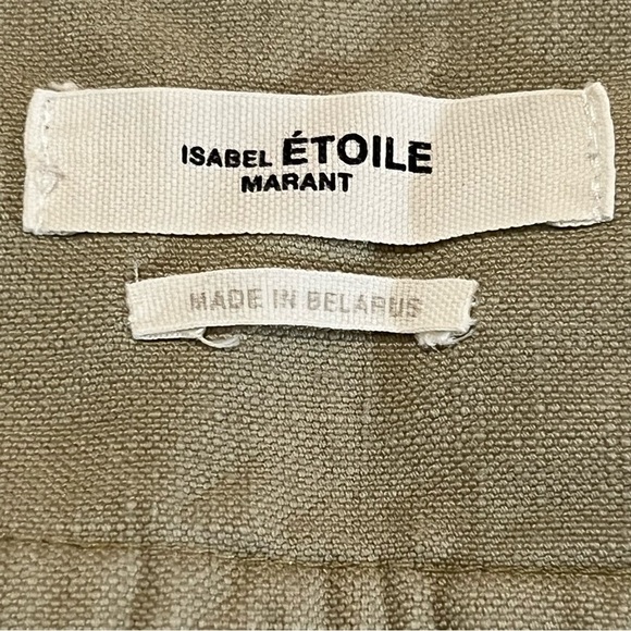Isabel Marant Etoile Raluni Cropped Pouch Pocket Pants in Light Beige 34 US 2 - Picture 12 of 16